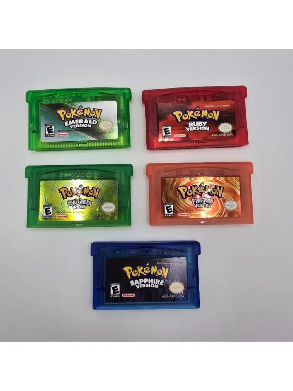 Gameboy Advance Game Lot 5 Games Pokemon Collection Copy Imitation Reproduction